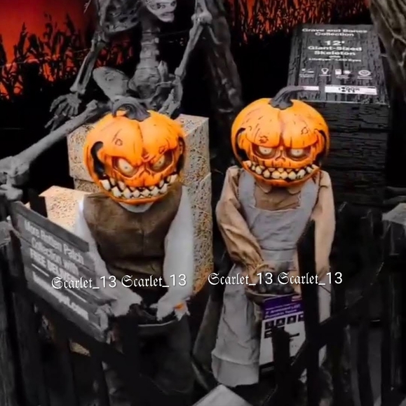 🆕 Animated Rotten Patch Pumpkin Twins 🎃 Halloween Animatronic - Picture 4 of 6